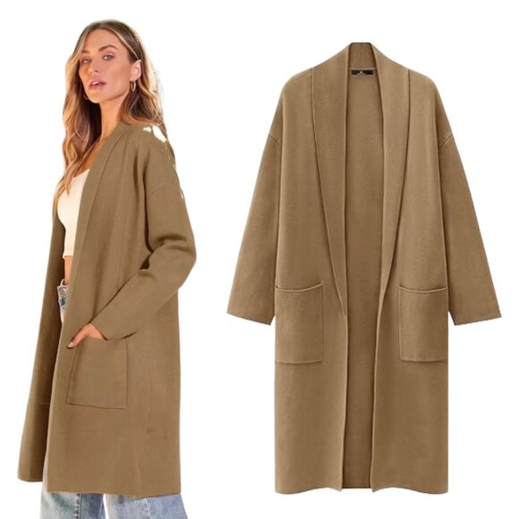 Lillusory Long Cardigan/ Coatigan Sweater Fall Coat - Picture 1 of 6